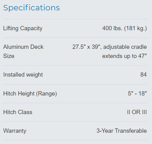 Harmar AL100HD Universal Scooter Lift - Image 4