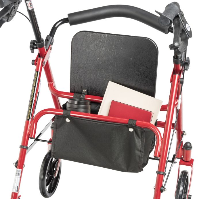 Drive Durable 4 Wheel Rollator with 7.5 Inch Casters