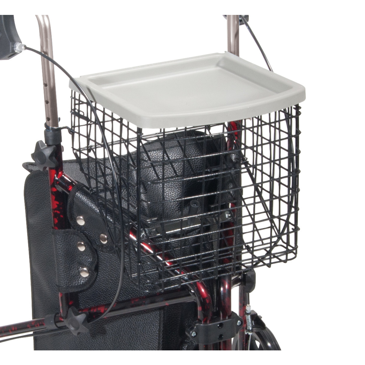 Drive Deluxe 3 Wheel Aluminum Rollator, 7.5 Inch Casters