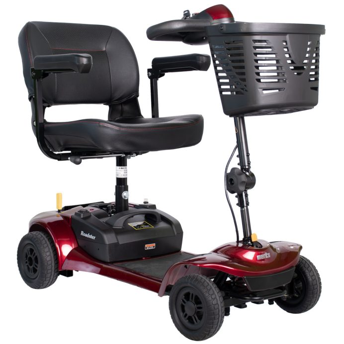 Merits Roadster 4 four-wheel mobility scooter, profile view