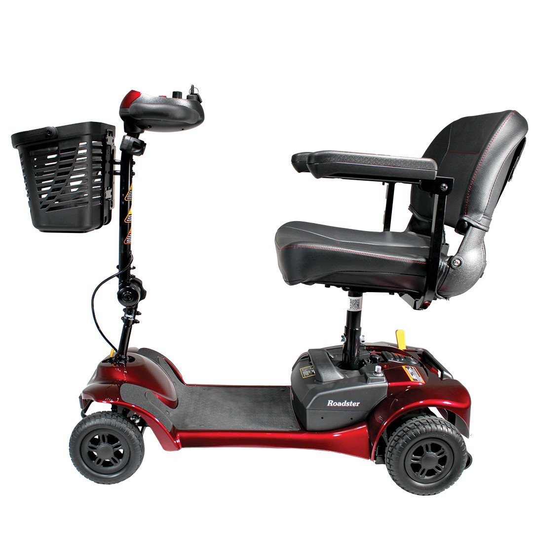 Merits Roadster 4 four-wheel mobility scooter, profile view