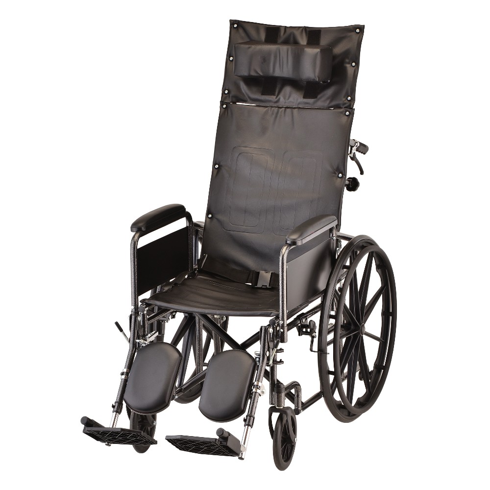Recliner Wheelchair - 16 Inch With Full Arms & Elevating Leg Rest
