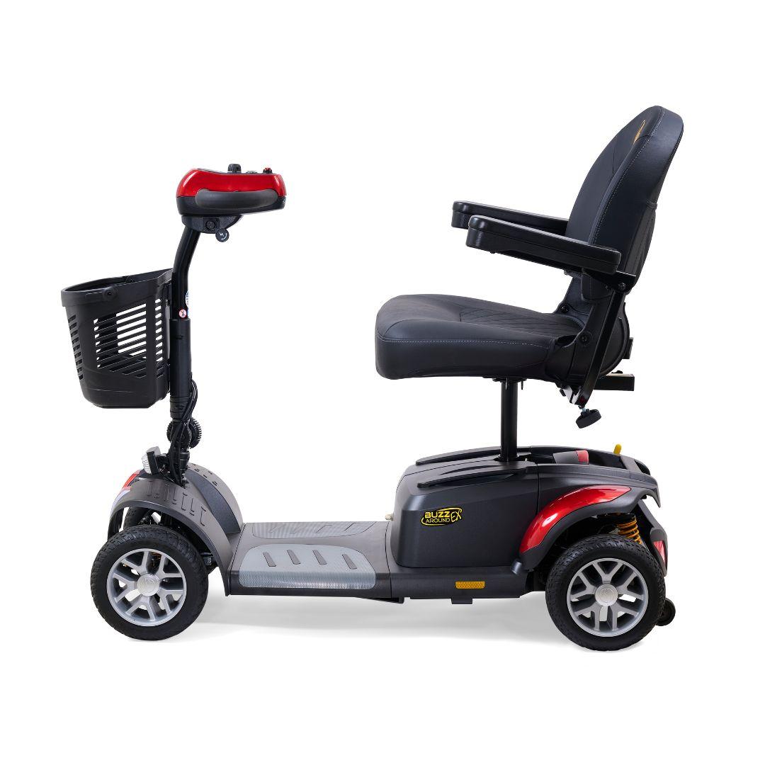 Golden Buzzaround EX four-wheel mobility scooter, side view