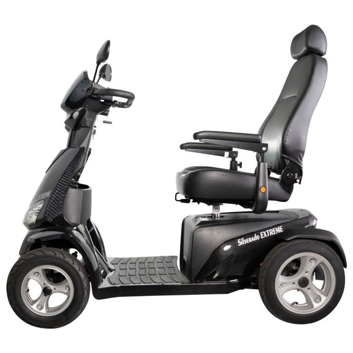 Merits Silverado Extreme four-wheel mobility scooter, left profile