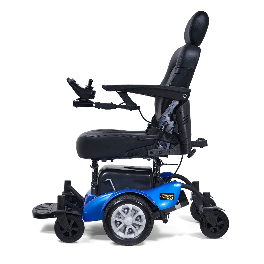 Golden Compass HD power wheelchair, side view