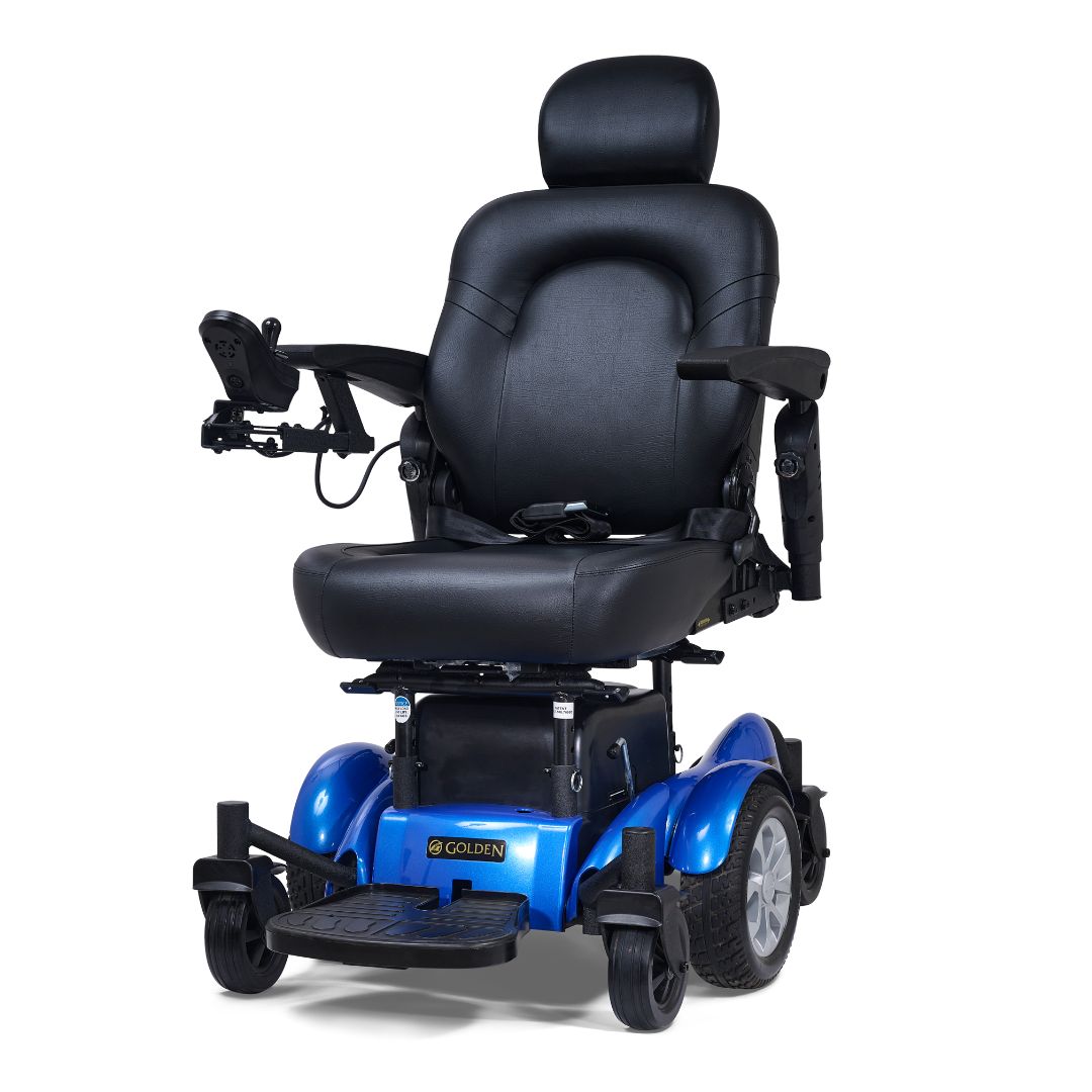 Golden Compass HD power wheelchair, side view