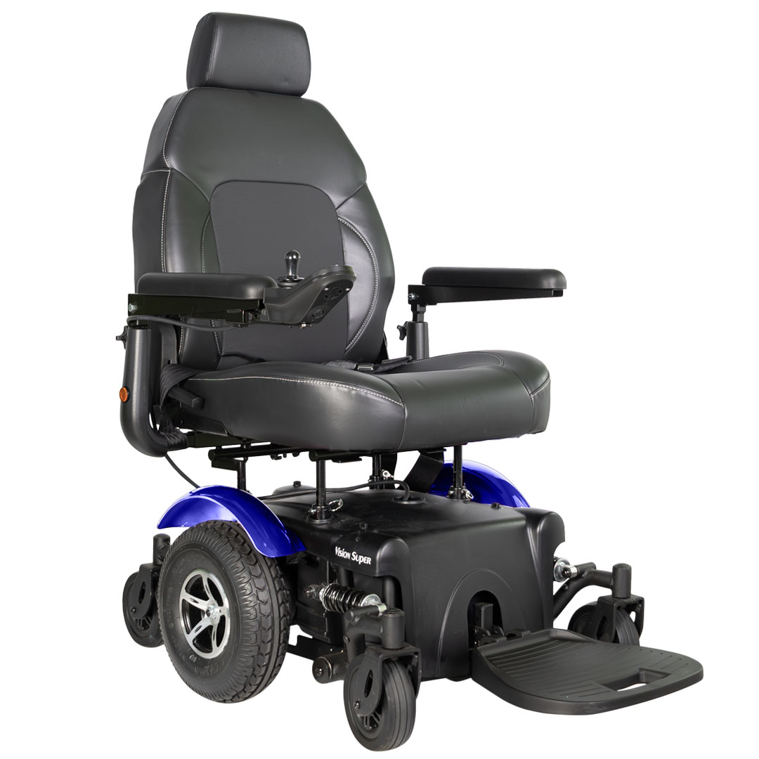 Merits Vision Super power wheelchair, profile view
