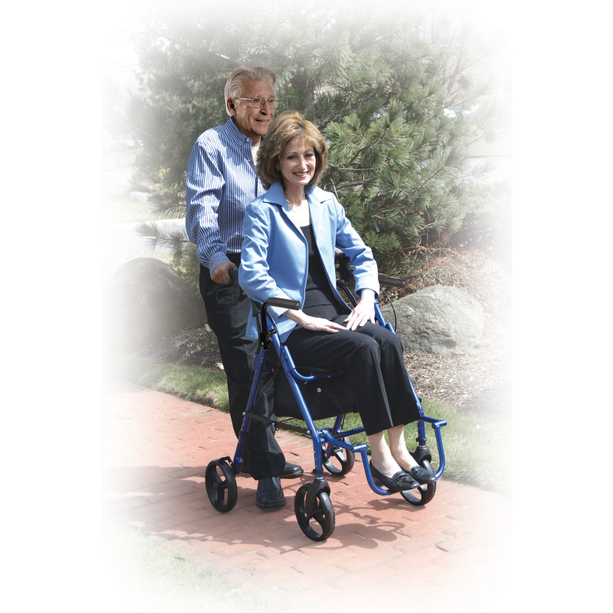 Drive Duet Rollator/Transport Chair, 8 Inch Casters