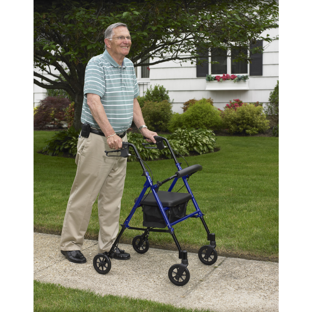 Adjustable Height Rollator, 6 Inch Casters