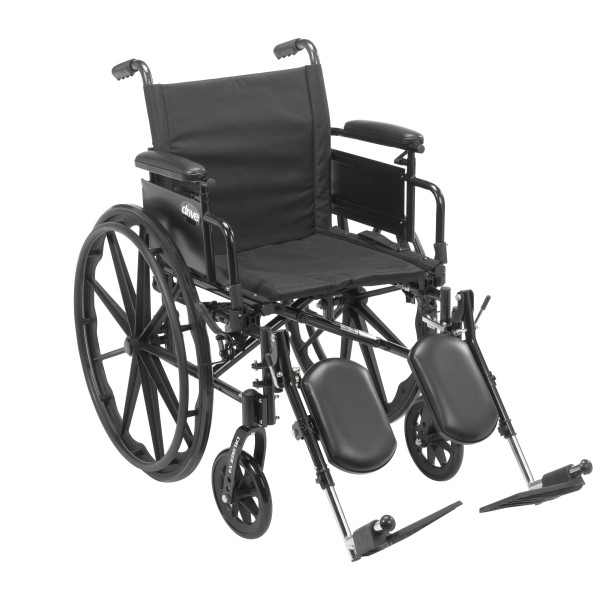 A Drive Medical Cruiser X4 wheelchair with elevating leg rests