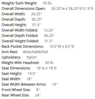 Nova 18″ Reclining Wheelchair - Image 3