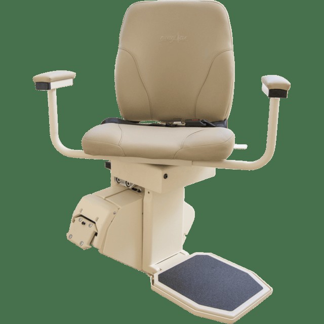 A Harmar SL600HD Pinnacle heavy-duty stairlift chair