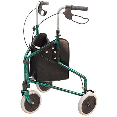 Merits 3-Wheeled Aluminum Rollator, Loop Brake
