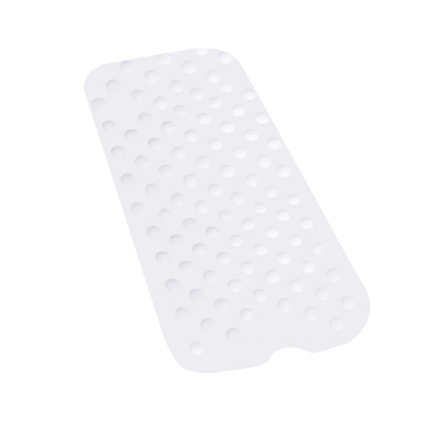 A white textured non-slip bath mat