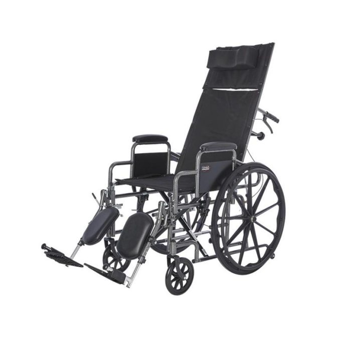 Deluxe Reclining Desk Arm Wheelchair by Rhythm Healthcare