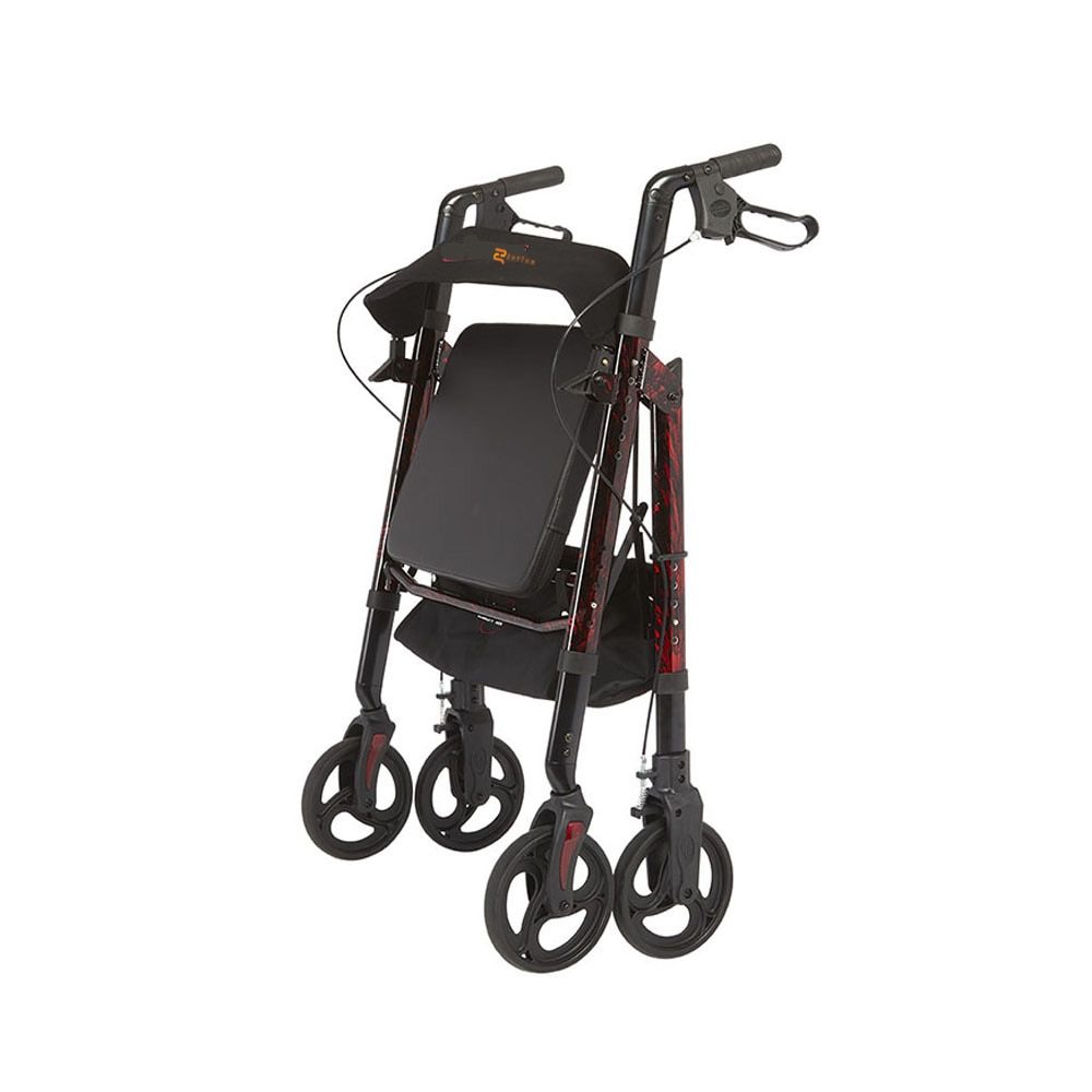Regal Bariatric Aluminum 4-Wheel Rollator with Universal Height Adjustment by Rhythm Healthcare