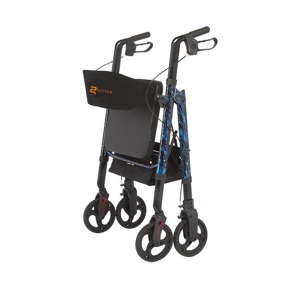 Regal Bariatric Aluminum 4-Wheel Rollator with Universal Height Adjustment by Rhythm Healthcare