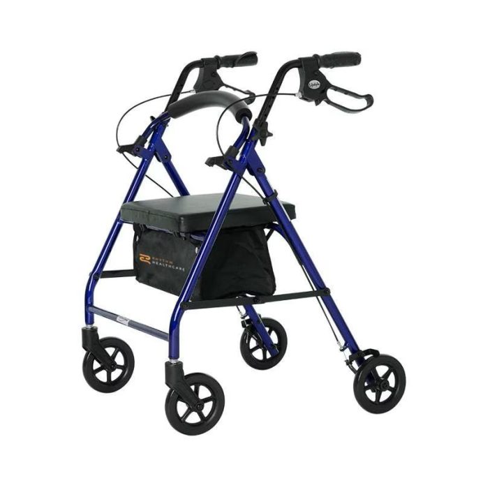 Royal Aluminum 4-Wheel Rollator by Rhythm Healthcare