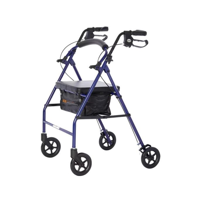 Royal Steel 4-Wheel Rollator by Rhythm Healthcare