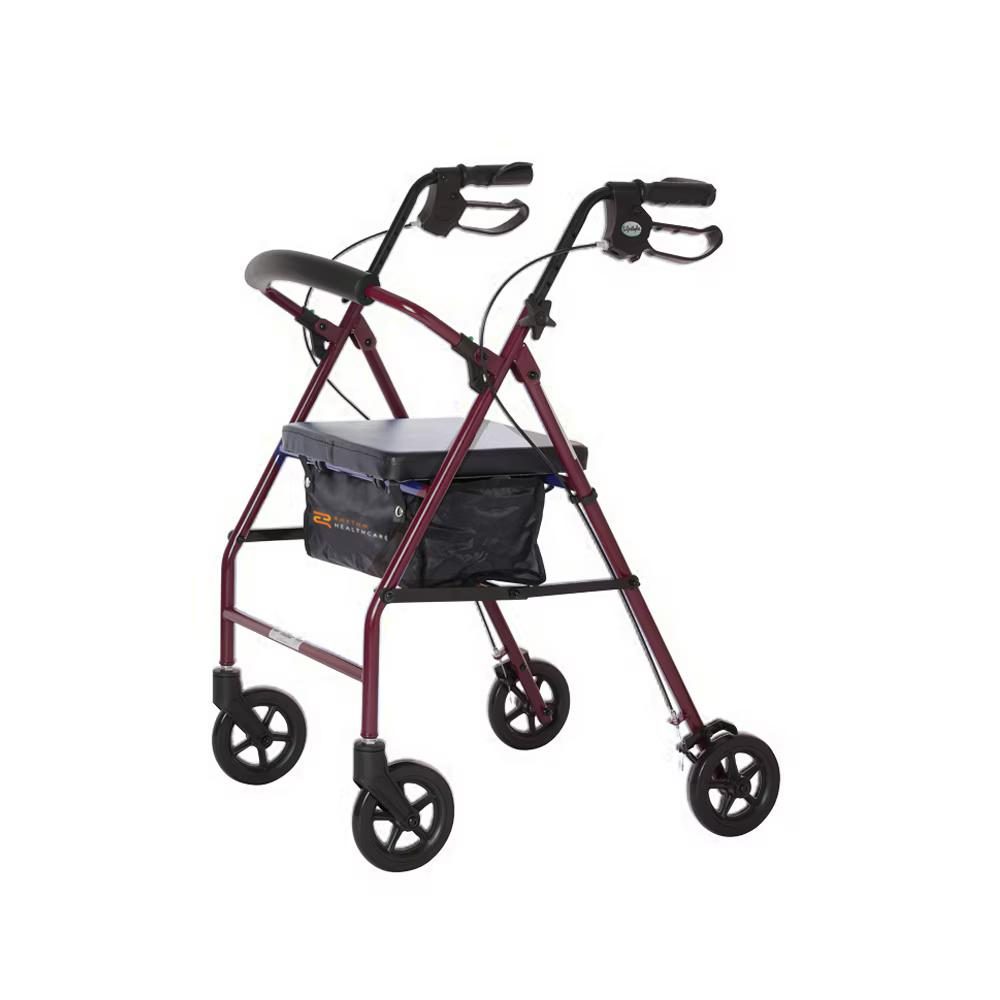Royal Steel 4-Wheel Rollator by Rhythm Healthcare