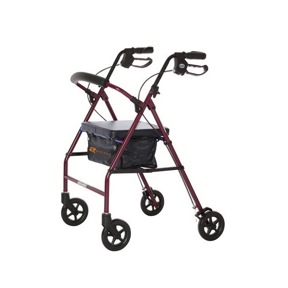 Royal Steel 4-Wheel Rollator by Rhythm Healthcare