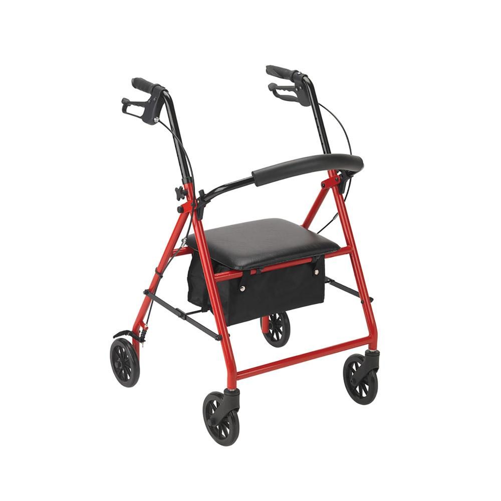 Steel 4-Wheel Rollator with 6" Wheels by Rhythm Healthcare