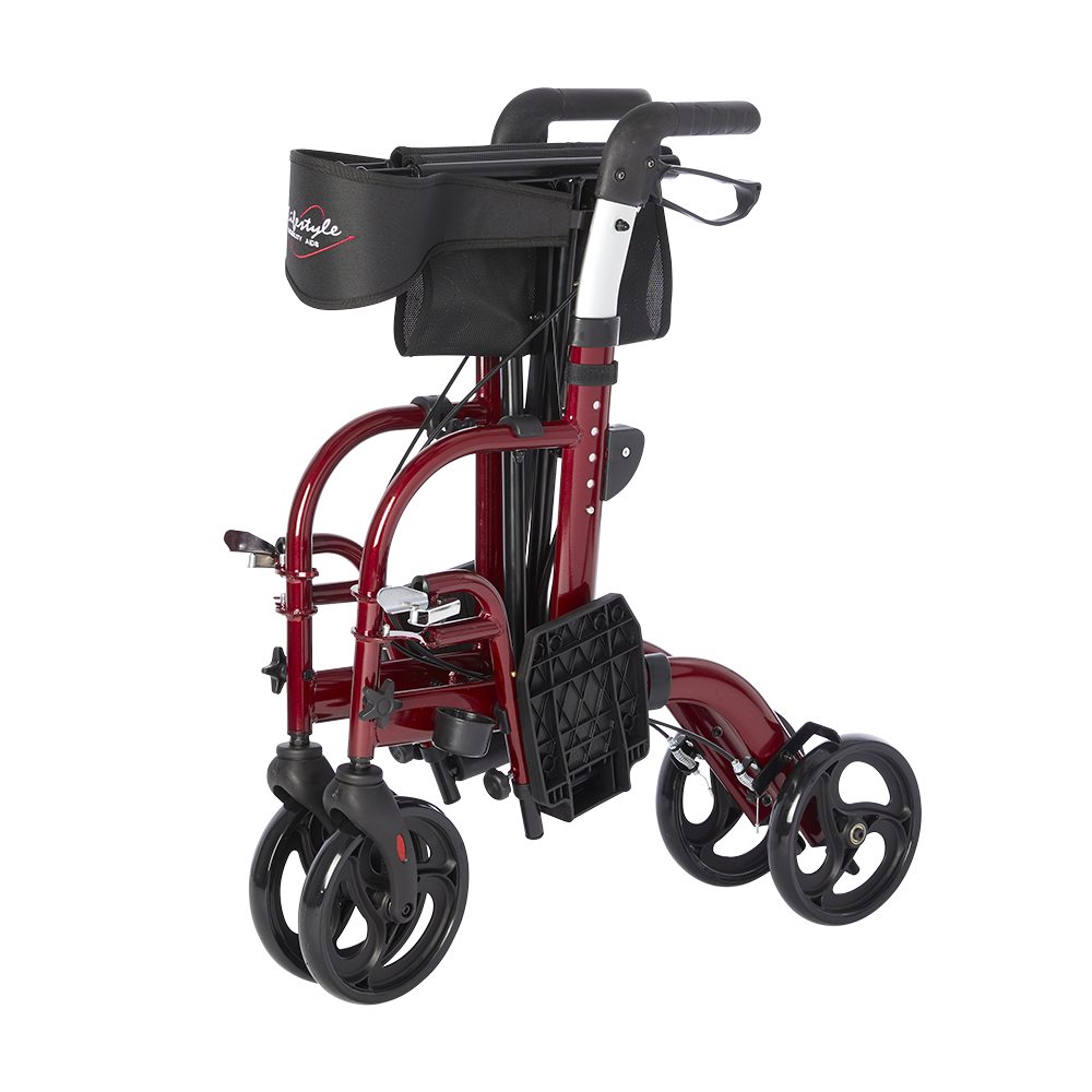 Translator Rollator and Transport Chair 2 in 1 by Rhythm Healthcare